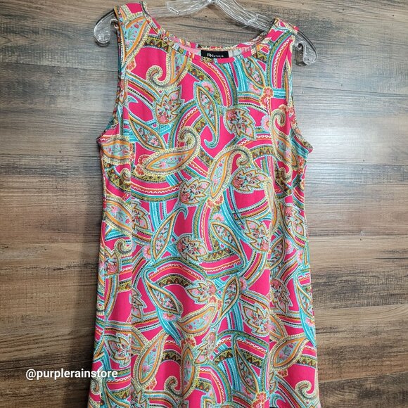 RN Studio Ronnie Nicole Floral Paisley Slip Dress L Gardencore Fairycore Whimsy - Picture 3 of 11